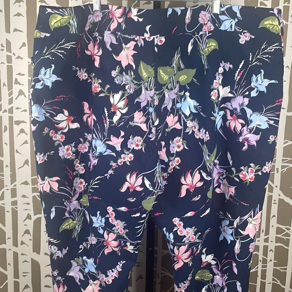 Terra & Sky Floral Print Ankle Pant 4X (28W-30W) - Picture 9 of 11